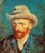 Scopri di più sull'articolo Autoritratto estate 1887 con cappello di feltro di Vincent van Gogh